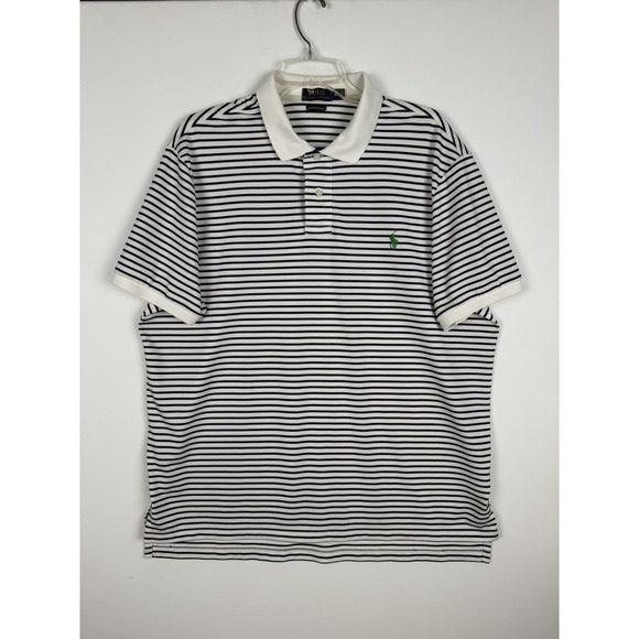 Ralph Lauren Other - Ralph Lauren Men's Polo‎ Performance, Short Sleeve White/ Navy Stripes SizeXL
